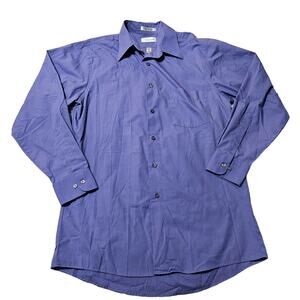 Van Heusen Wrinkle Free Size 15 33/33 Medium poplin purple